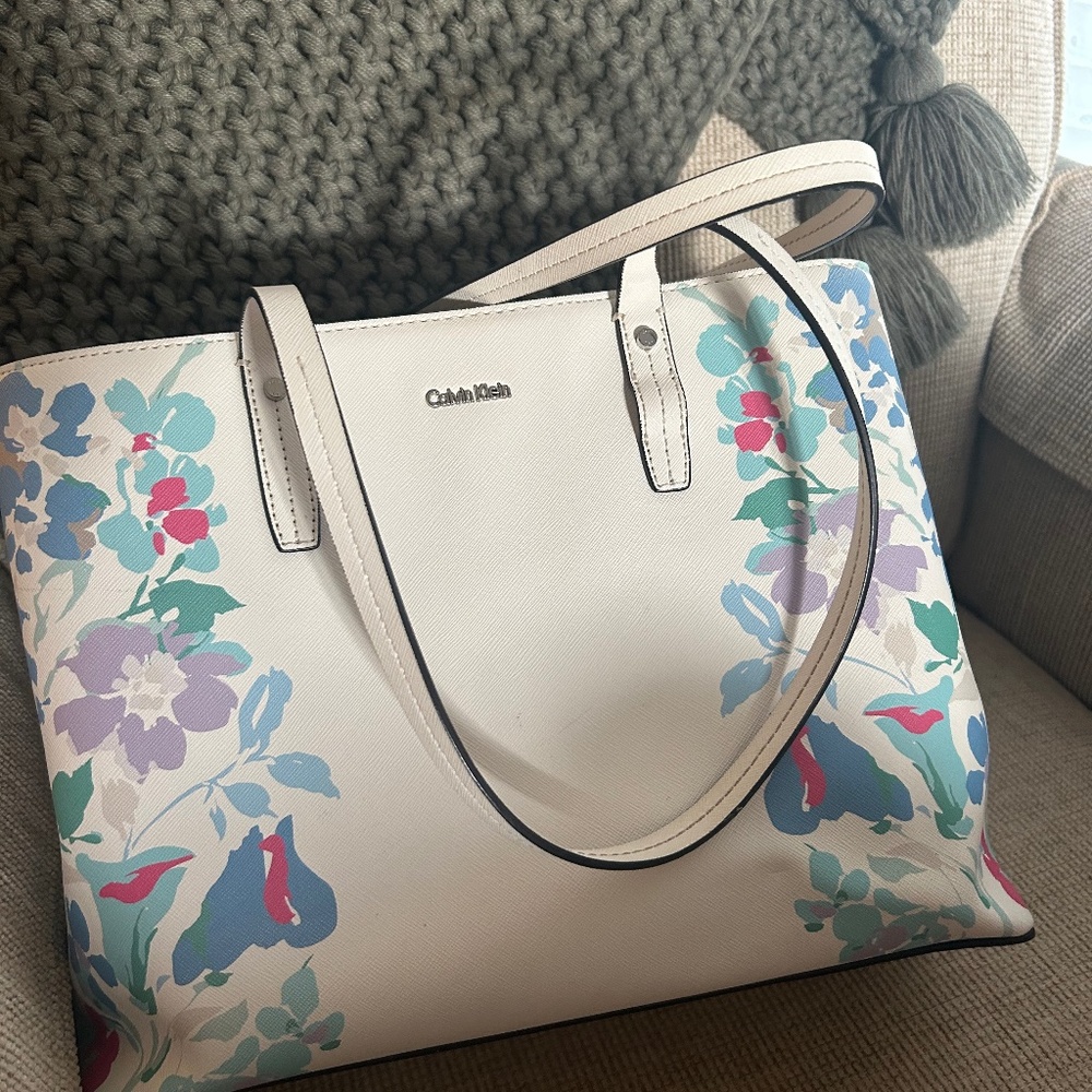 Calvin Klein white handbag